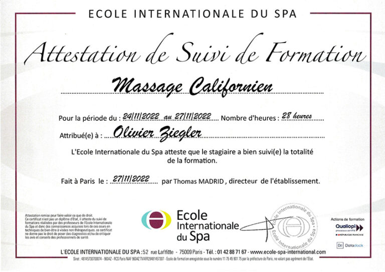 Massage californien